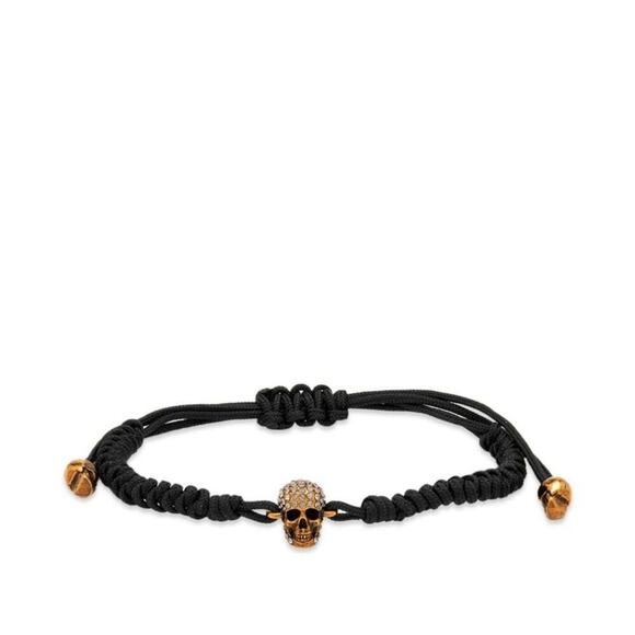 Black and Gold Skull Bracelet - Picture 1 of 7